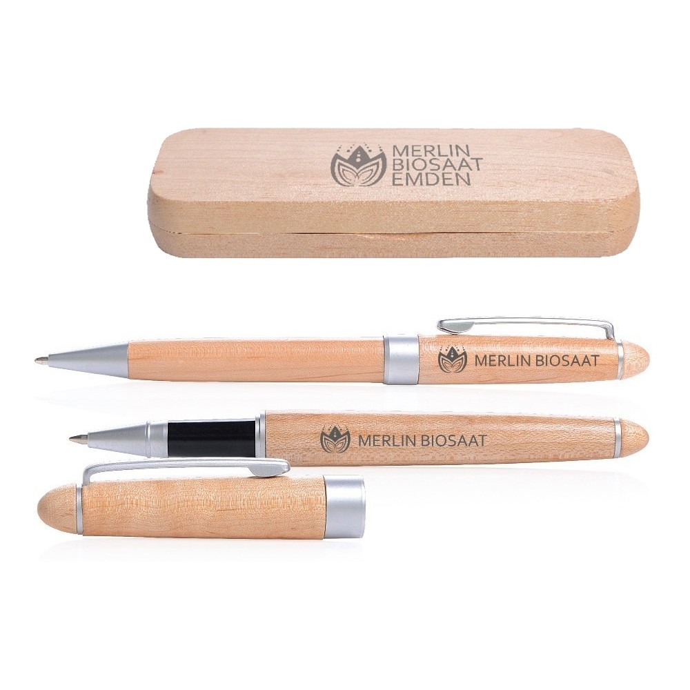 Kugelschreiber aus Holz | Werbeartikel mit Logo, Werbekugelschreiber, personalisierbare Werbeartikel | 4-farbig