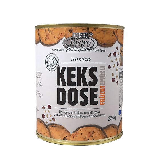 Dosenbistro Notvorrat: Keks, Mini Müsli Cookies, 225 g