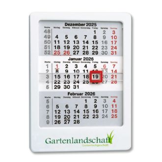 Mini 3-Monats-Planer weiß