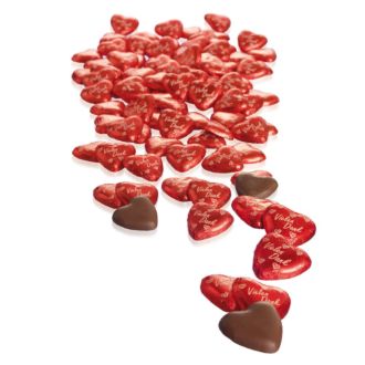 Schokoladen-Vollmilch-Herzen, Inhalt: 100 x 9 g