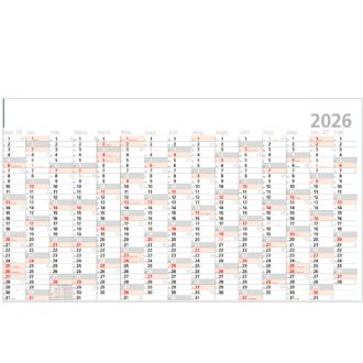 Wandkalender Jumbo, mit 15 Monaten ohne Werbedruck, 138 x 78 cm