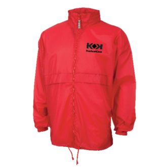 Regenjacke SIROCCO in rot mit eigenem Logo