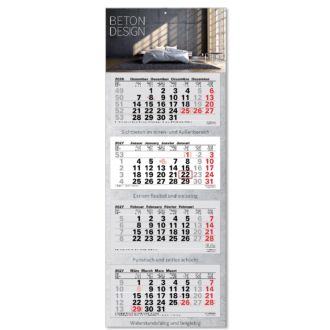 4 Monats Wandkalender - Junior4 bedruckbare Rückwand