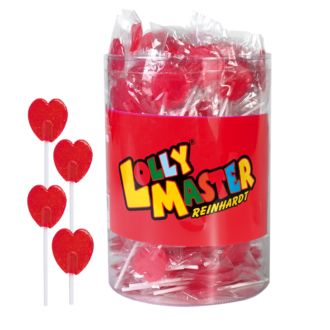 Lollies in Herzform, Inhalt: 150 Lutscher, pro Lolly 6,5g