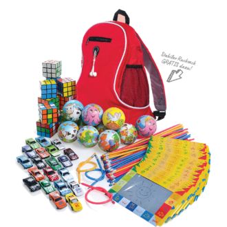 125-teiliges Spielzeugset, inkl. Rucksack