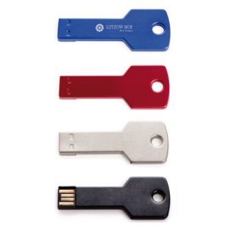 USB-Stick Schlüssel, 8GB Speichermedium, Preis inkl. GEMA Gebühr mit Druck
