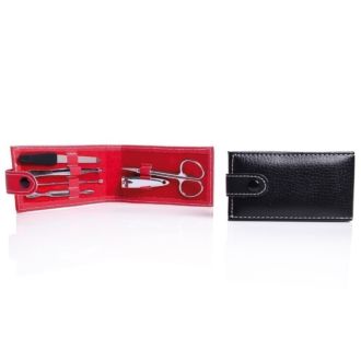 Manikür-Etui in rot und schwarz