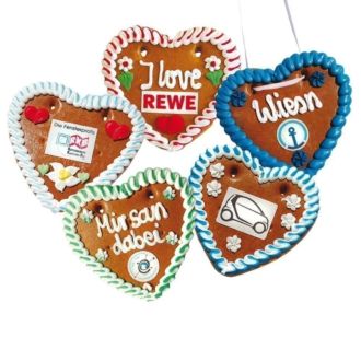 Lebkuchenherz zum Selbstge- stalten, ca.95g, 16x15cm