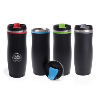 Thermobecher Dark Crema aus doppelwandigem Edelstahl, 400 ml