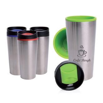 Thermobecher für Coffee-to-Go mit Aluminium-Beschichtung, 450 ml