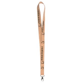 Kork-Lanyard mit Karabinerhaken & Werbedruck