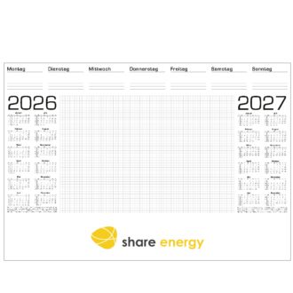 Schreibtischunterlage Karo Design mit 2-Jahreskalender
