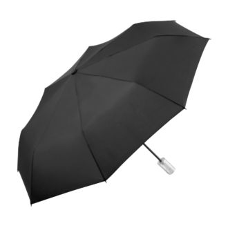 FARE Fillit Mini-Taschenschirm schwarz mit befüllbarem, transparenten Griff
