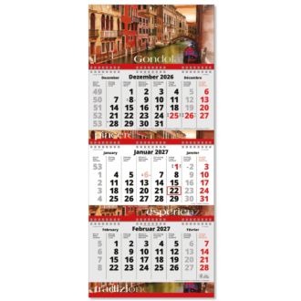 3 Monats-Kalender Fold3 mit Wire-Bindung