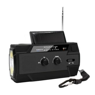 Emissimo Tec Solarradio mit Dynamo-Kurbel und Solarzellenpanel