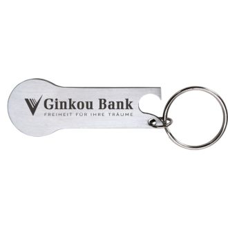 Edelstahl-Einkaufswagenlöser mit Flaschenöffner