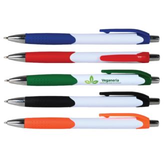 Kugelschreiber mit farbiger Gummigriffzone