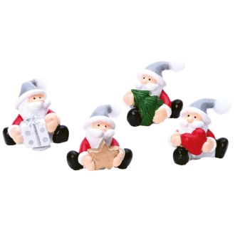 4er Set Weihnachtsmann Figuren