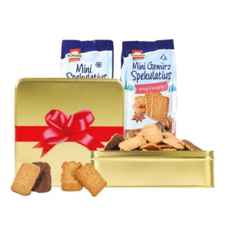 Geschenkdose Schleife inkl 400 g Spekulatius