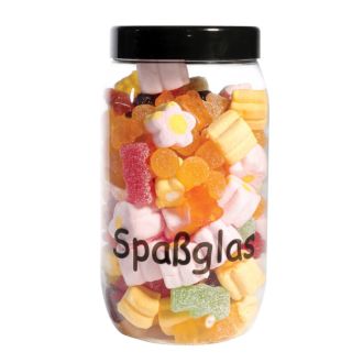 Spa&szlig;glas 1 Liter mit 400 g Fruchtgummi F&uuml;llung
