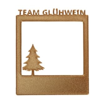 Selfie Rahmen Team Glühwein in gold