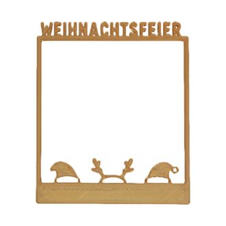 Selfie Rahmen Weihnachtsfeier gold