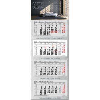 4 Monats Wandkalender - Junior4 bedruckbare Rückwand