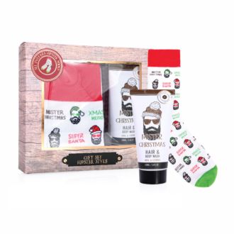 Geschenkbox HIPSTER STYLE XMAS Badeset inklusive Socken
