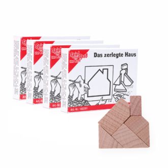 Haus Holz Puzzle 4er Set