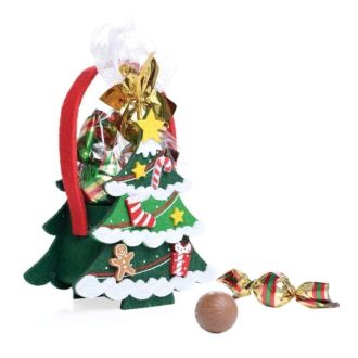 Filztasche Weihnachtsbaum inklusive Süßigkeiten