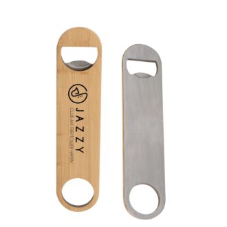 Flaschen&ouml;ffner Edelstahl-Bambu