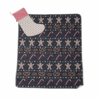 Fussenegger Kuschel-Decke Motiv Lebkuchenmann im Strumpf 