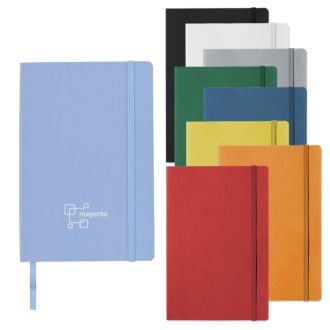 Notizbuch, DIN-A5, 80 Seiten mit Werbedruck in unterschiedlichen Farben