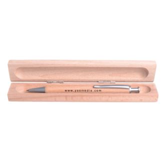 Holzkugelschreiber in edlem Etui aus Buchenholz, bedruckt