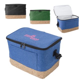 Kühltasche aus Polyester mit Korkboden, bedruckt