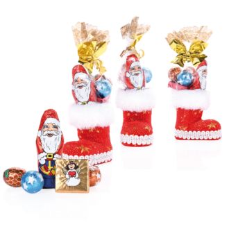 Nikolausstiefel mit Weihnachtss&uuml;&szlig;waren, 3er Set 
