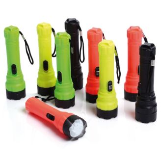LED Taschenlampe im 24er Set, bunt gemischt, inklusive Batterien