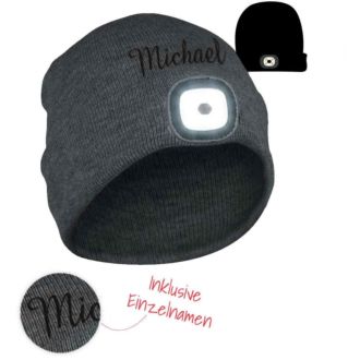 Mütze mit LED-Licht Headlight+USB LED+Einzelnamen