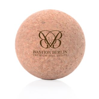 Massageball 6 cm aus Kork mit Werbedruck