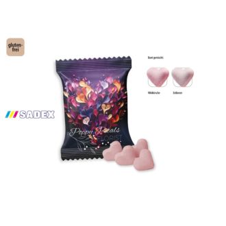 Sadex Brauseherzen Türe 8g  Folie Weiß