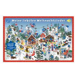 Adventskalender mit 24 Weihnachtsliedern, Batterien auswechselbar