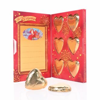 Storz Grußkarte Weihnachten Motiv Nostalgie mit 6 Schokoherzen