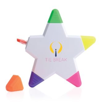 Textmarker Stern mit Logo