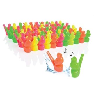 Wasser-Vogelstimmen-Pfeifen in 4 gemischten sommerlichen Farben,72 Set