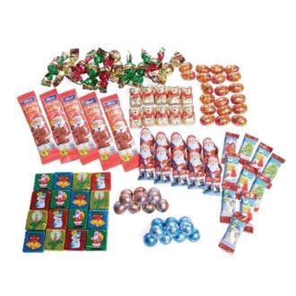 Weihnachts-Süßwaren-Set mit Weihnachts-Schokolade, 100 Stück