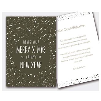 Weihnachtskarte Merry Xmas