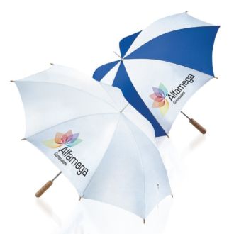 Stockschirm mit Werbedruck