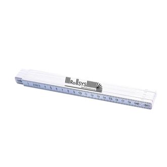 Kunststoff-Zollstock weiß 2m mit Werbedruck