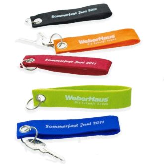 WERBETIPP 225 x Filz-Schlüsselanhänger inklusive einfarbigem Werbedruck