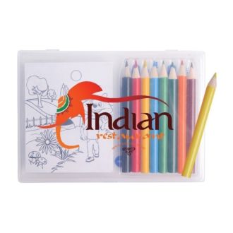 Malset mit Buntstiften und Malbüchlein, inkl. Werbedruck